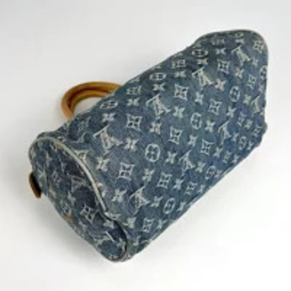Louis Vuitton Monogram Blue Handbag Speedy Denim Neo Blue